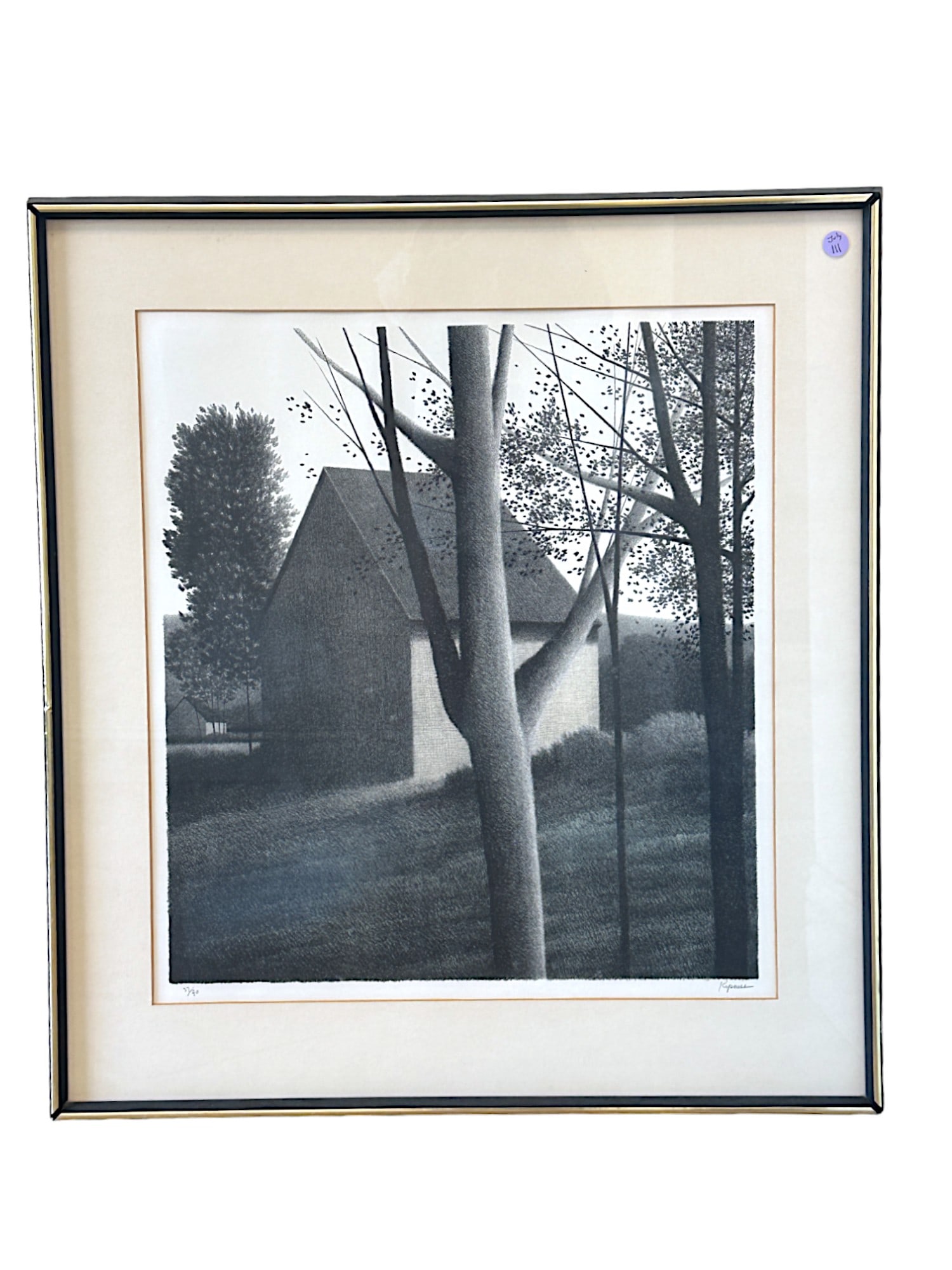 ROBERT KIPNISS SIGNED SCARCE BACKYARD IV LITHO (1 of 3)