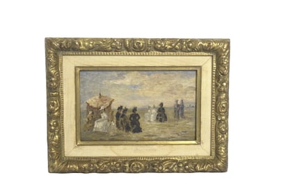 EUGENE LOUIS BOUDIN (1824-1898) OIL ON PANEL