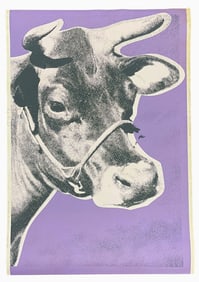 WARHOL 1977 COW WALLPAPER SCREENPRINT SEATTLE