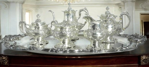 6 pc FRANCIS I STERLING SILVER TEA SERVICE