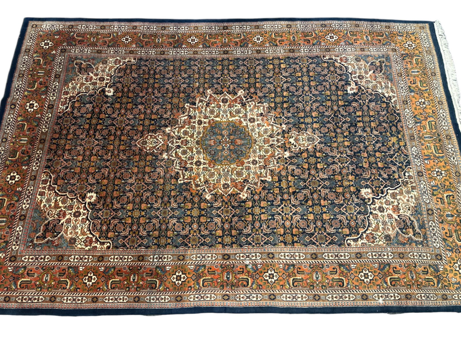 LARGE ANTIQUE EXCEPTIONAL BIDJAR RUG (1 of 9)