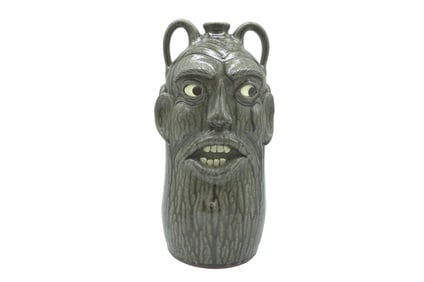 DOUBLE FACE POTTERY JUG J. H. & MICHAEL PERDUE
