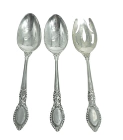 3 STERLING SILVER GUILDHALL REED & BARTON SERVING PIECES