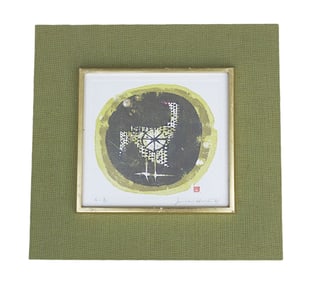 JOICHI HOSHI (1913-1979) WOODBLOCK PRINT WHITE BIRD