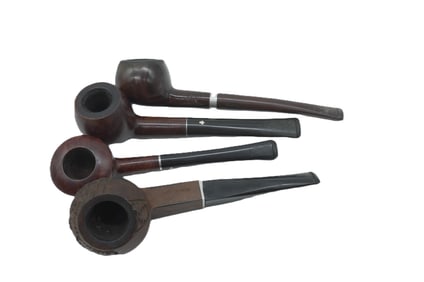 LOT OF 4 VINTAGE BRIAR & KAY WOODIE TOBACCO PIPES