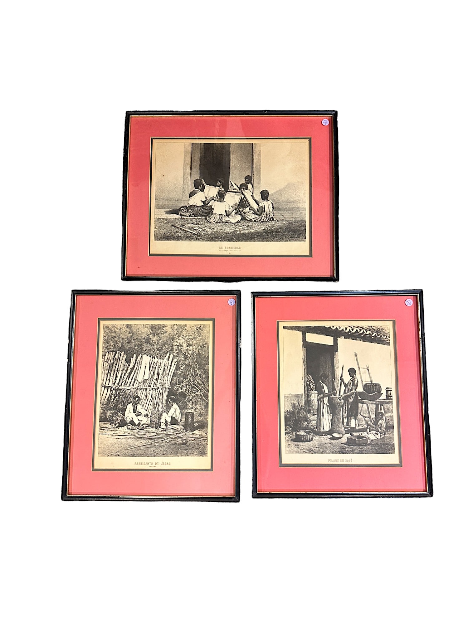 3 FRAMED JEAN VICTOR FROND BRAZIL PITTORESCO LITHOGRAPHS (1 of 2)