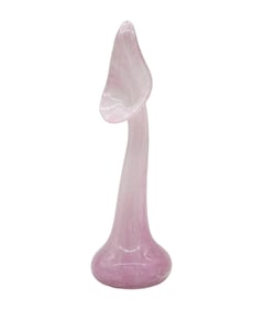 HAND BLOWN PINK JACK IN THE PULPIT VASE