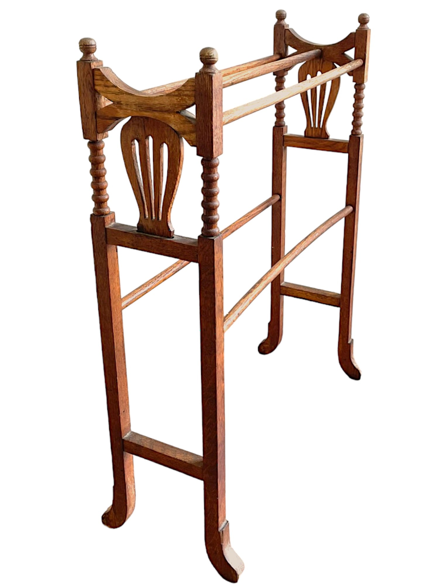 ANTIQUE AMERICAN OAK BLANKET RACK (1 of 7)