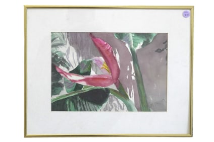 ORIGINAL WATERCOLOR BIRD OF PARADISE