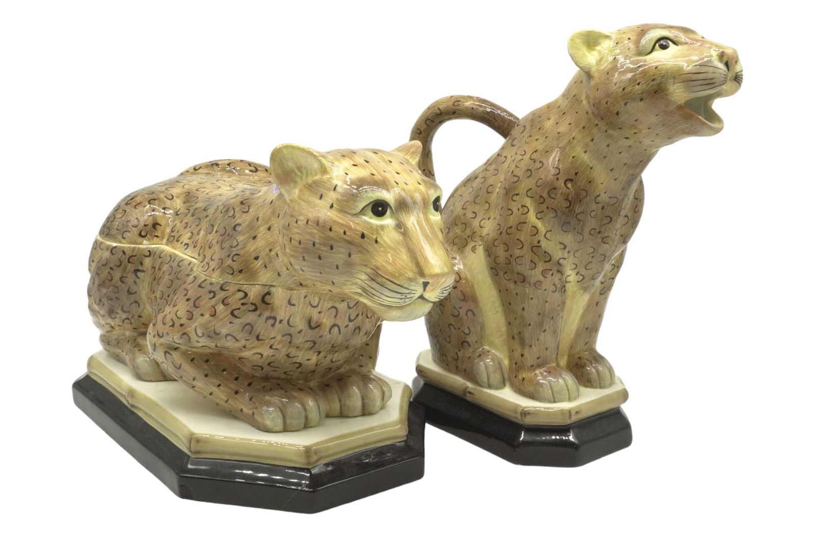 RAYMOND WAITES EMPIRE LEOPARD PUNCH BOWL & PITCHER (1 of 11)