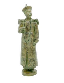 COMPOSITE PAINTED CHINESE EMPEROR SCULPTURE