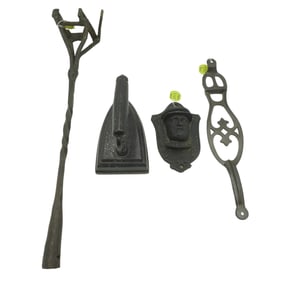 4 PCS VINTAGE/ANTIQUE CAST IRON