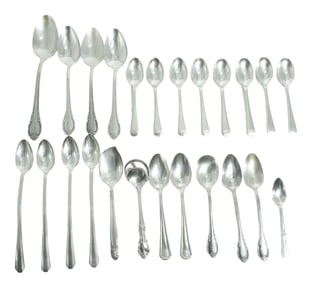 24 PC ANTIQUE & VINTAGE SILVERPLATE