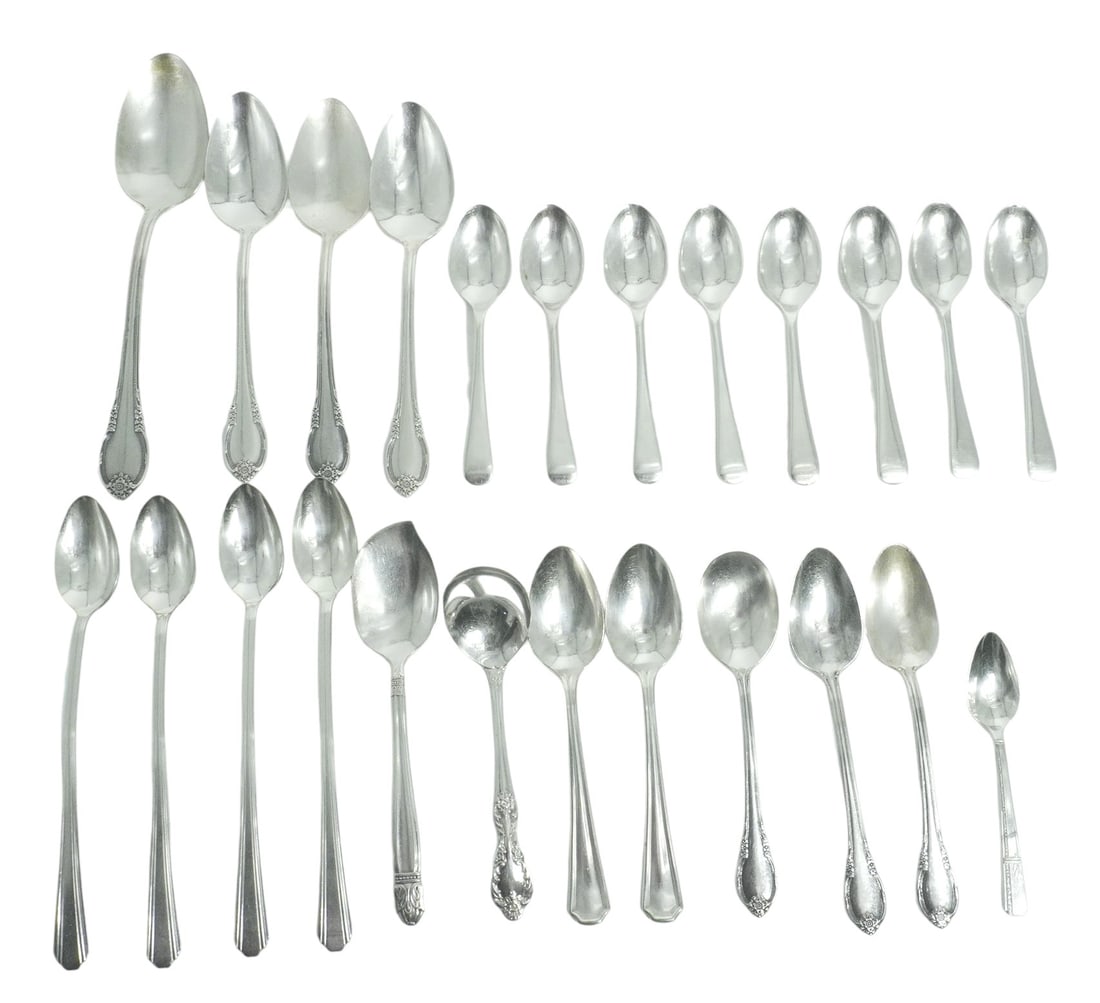 24 PC ANTIQUE & VINTAGE SILVERPLATE (1 of 3)