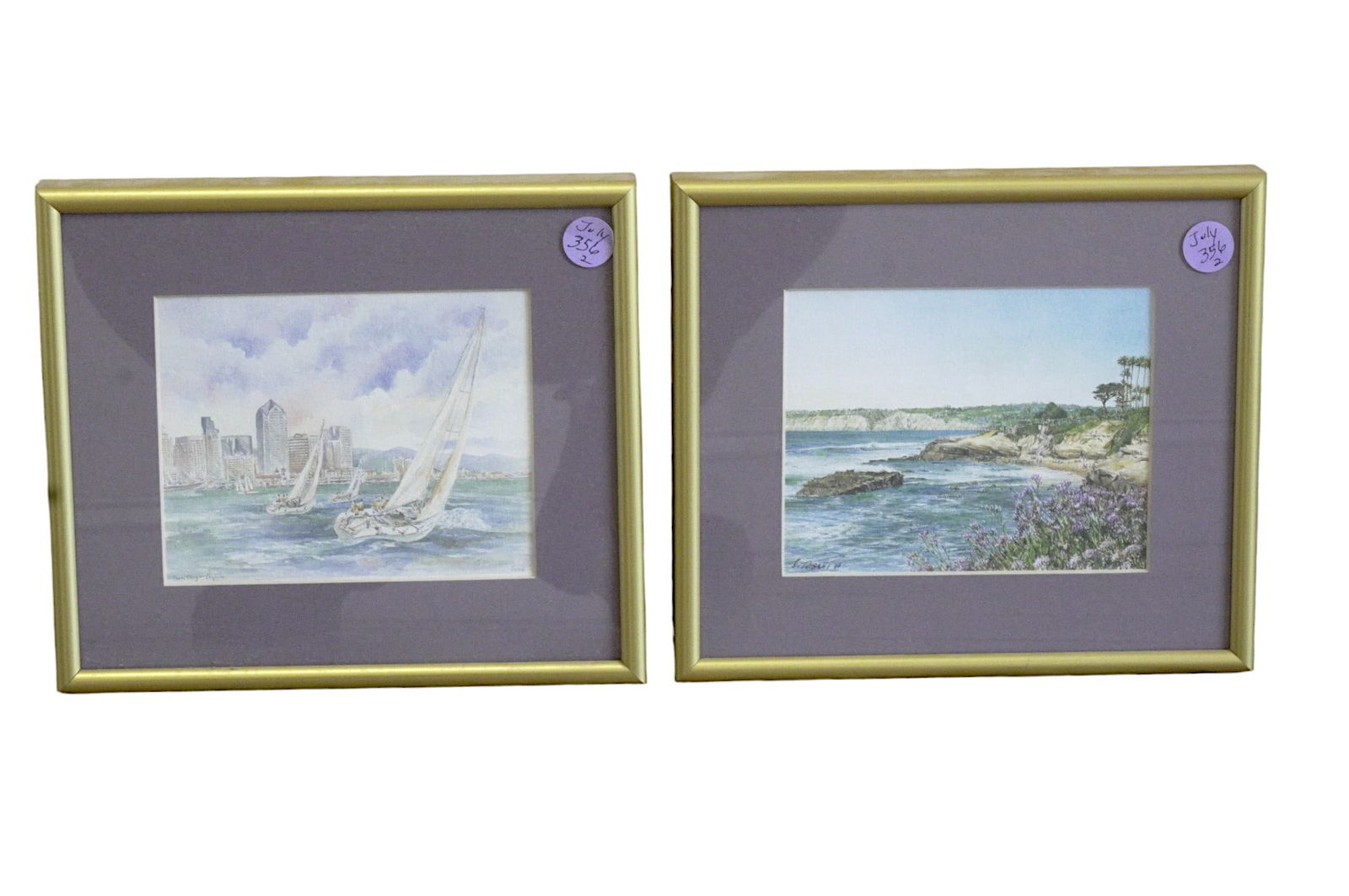 2 VINTAGE COASTAL CALIFORNIA FRAMED PRINTS (1 of 3)