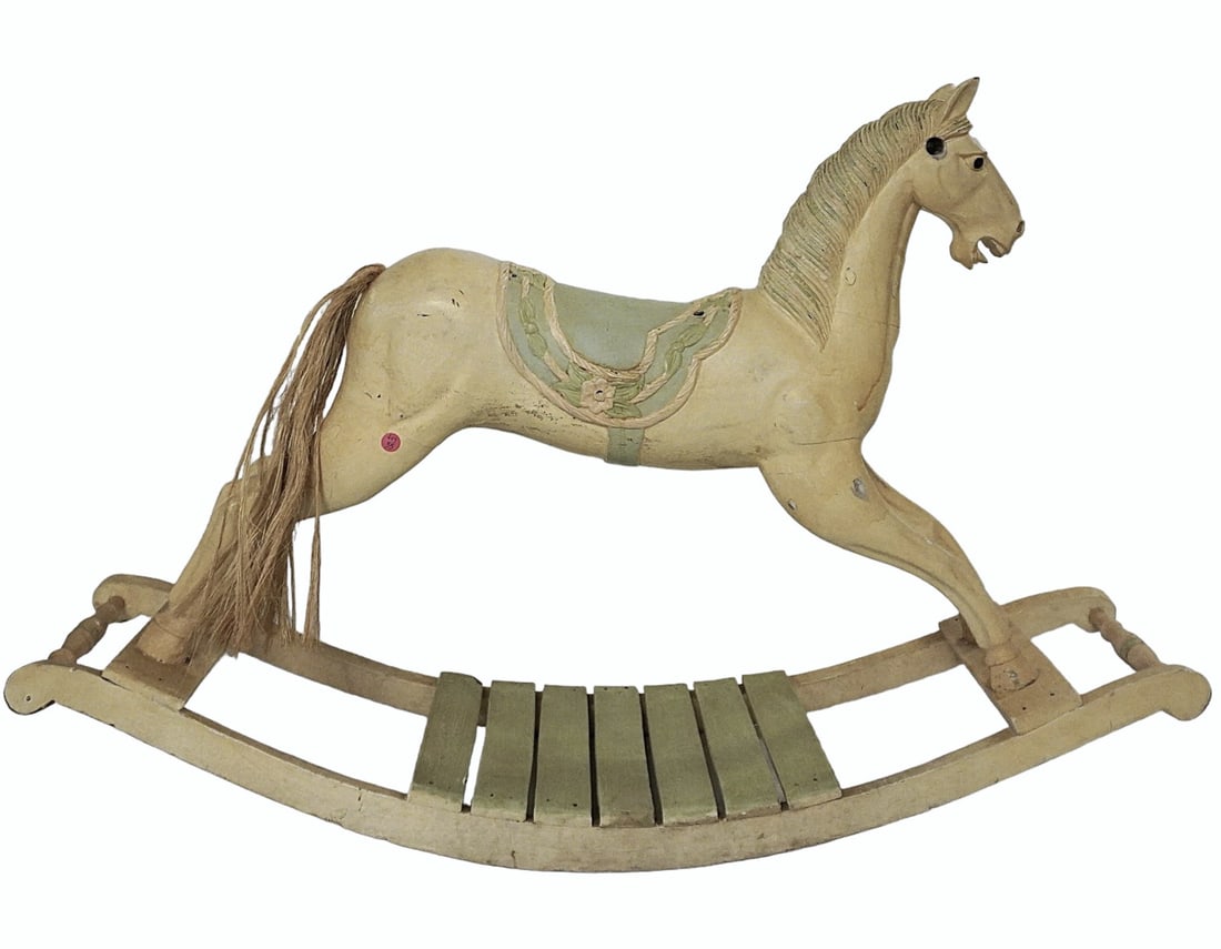 ANTIQUE CAROUSEL HORSE MOUNTED AS ROCKER (1 of 9)
