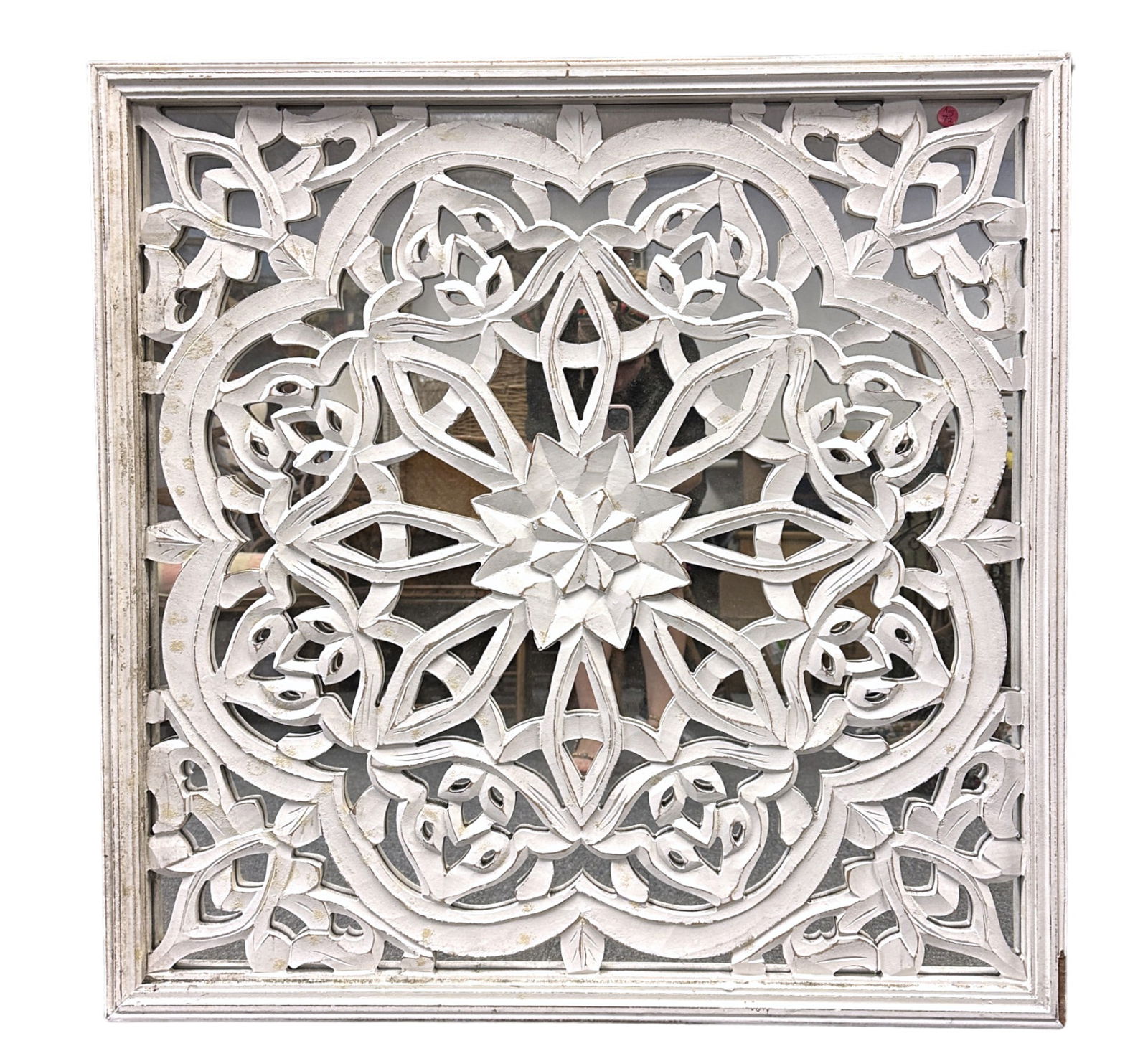 BOHEMIAN HANGING MIRROR WOODEN WALL ART (1 of 3)