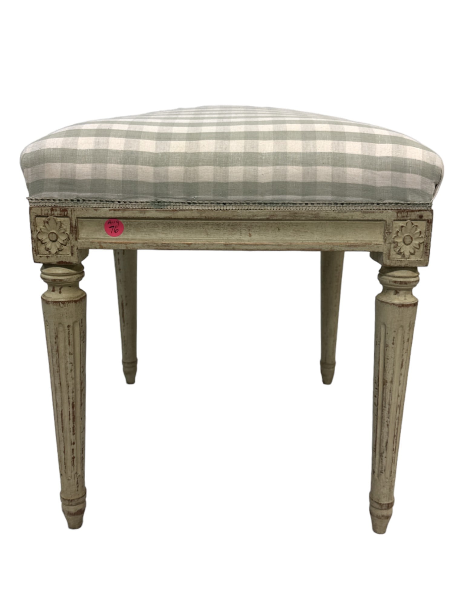 ANTIQUE SWEDISH HAND-PAINTED SOLID WOOD STOOL (1 of 5)