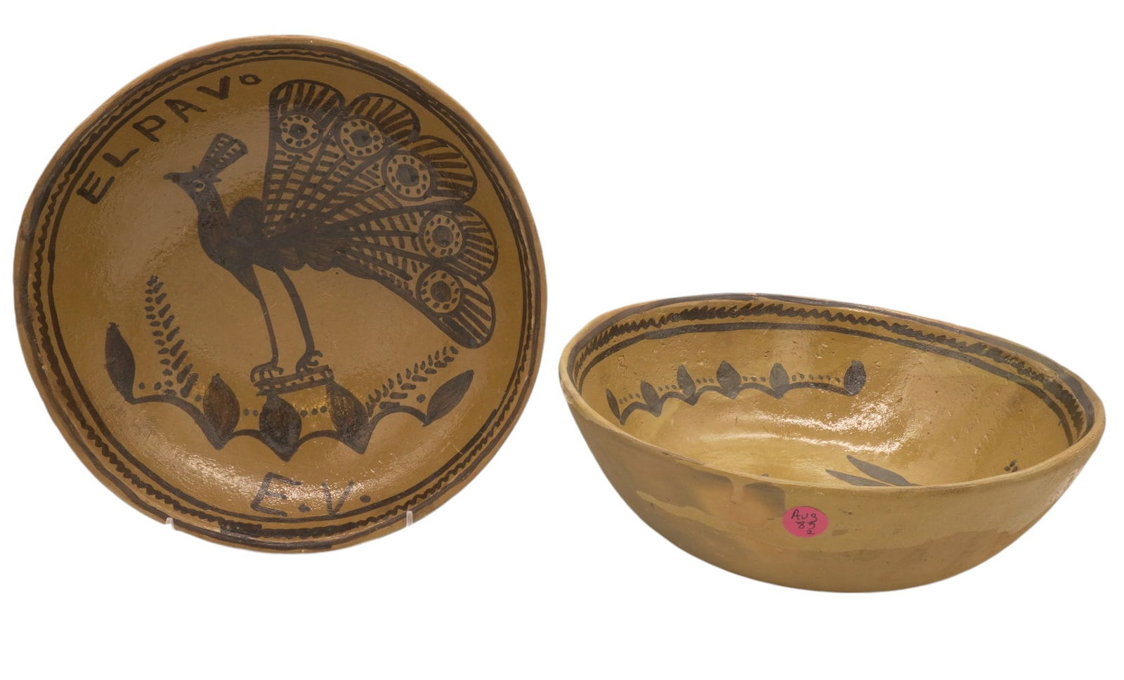 ESTEBAN VALDEZ FOLK ART POTTERY BOWLS (1 of 2)