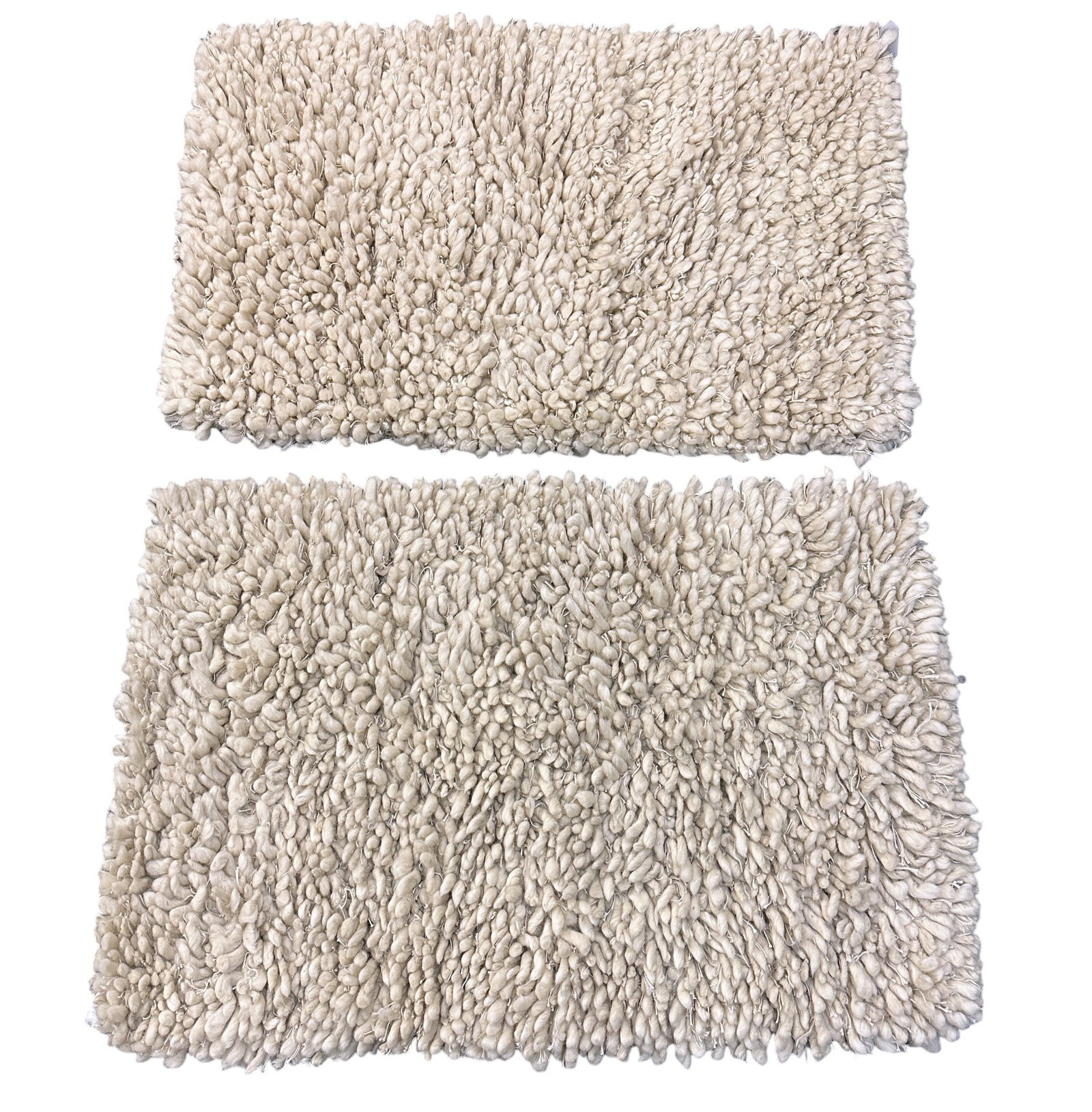 PAIR OF 3 x 5 CUSTOM HAND WOVEN SHAG RUGS- GDC: Pair of Custom Hand Woven Contemporary Shag Area Rugs. Purchased at GDC. Each measure 3 x 5