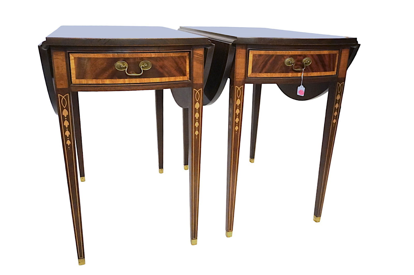 PAIR OF AMERICAN MASTERPIECE COLLECTION BY HICKORY PEMBROKE TABLES (1 of 13)