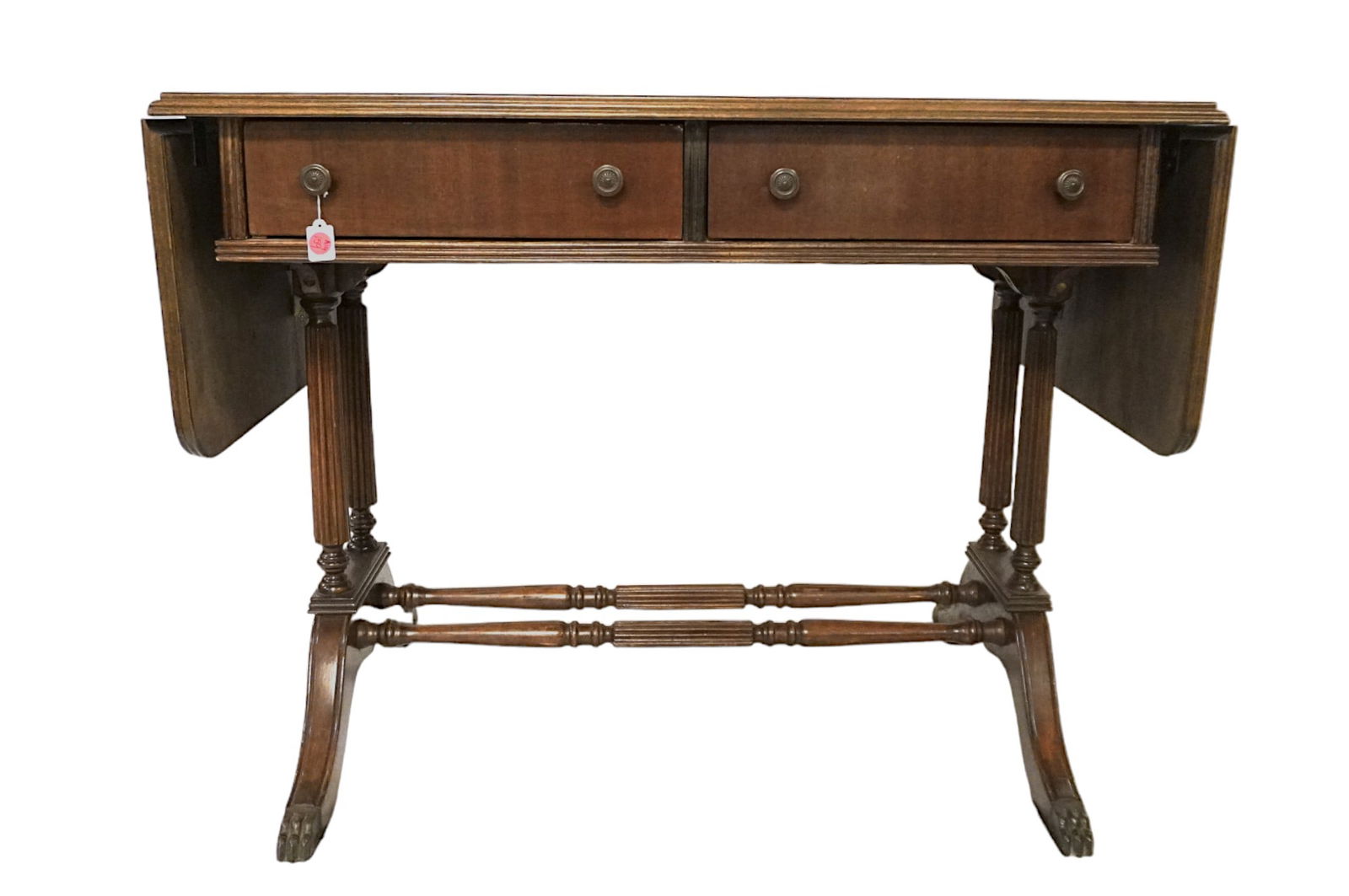 MAHOGANY DROP LEAF SOFA TABLE (1 of 8)