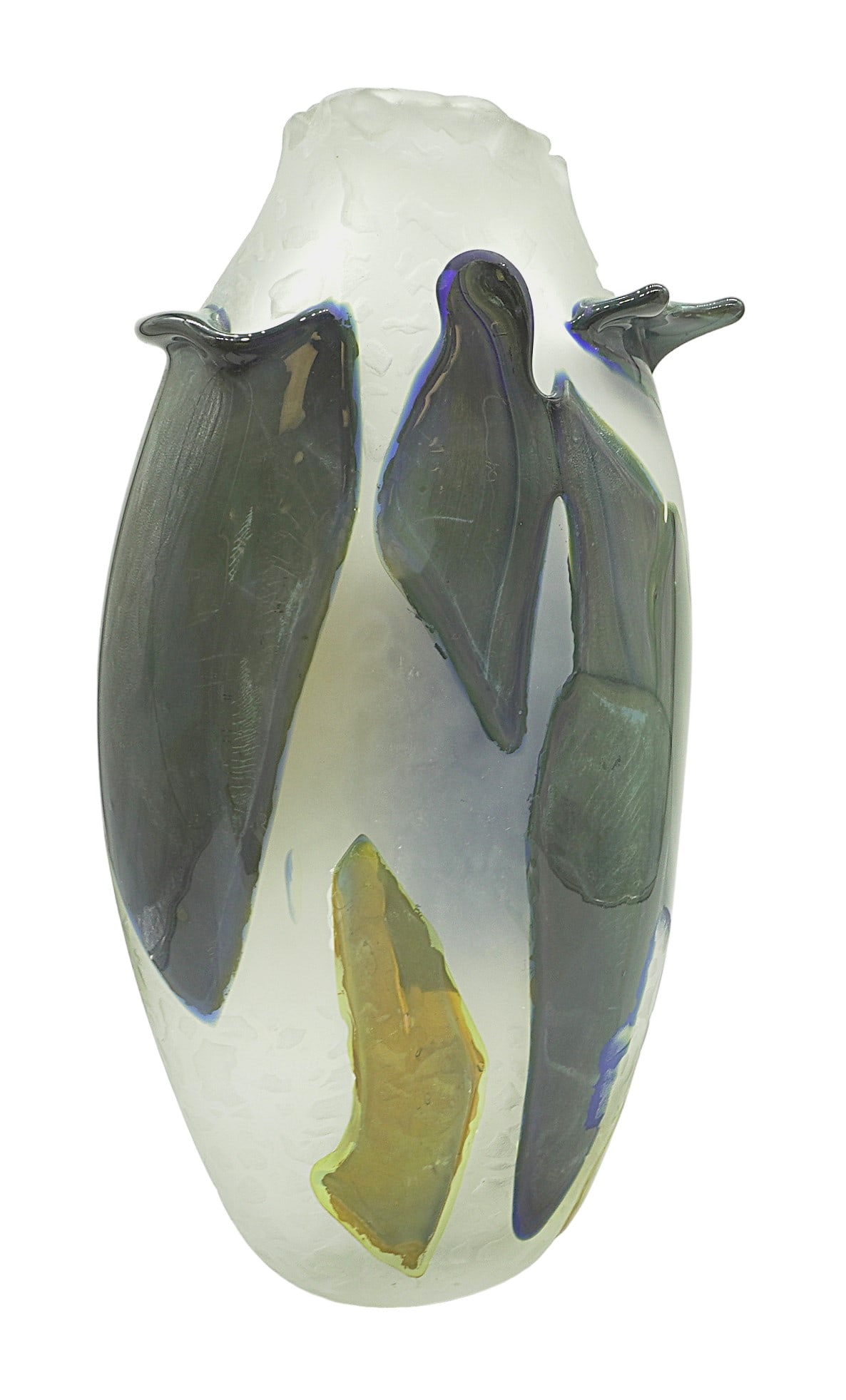 LARGE JUDSON GUERARD ART GLASS VASE SIGNED (1 of 5)