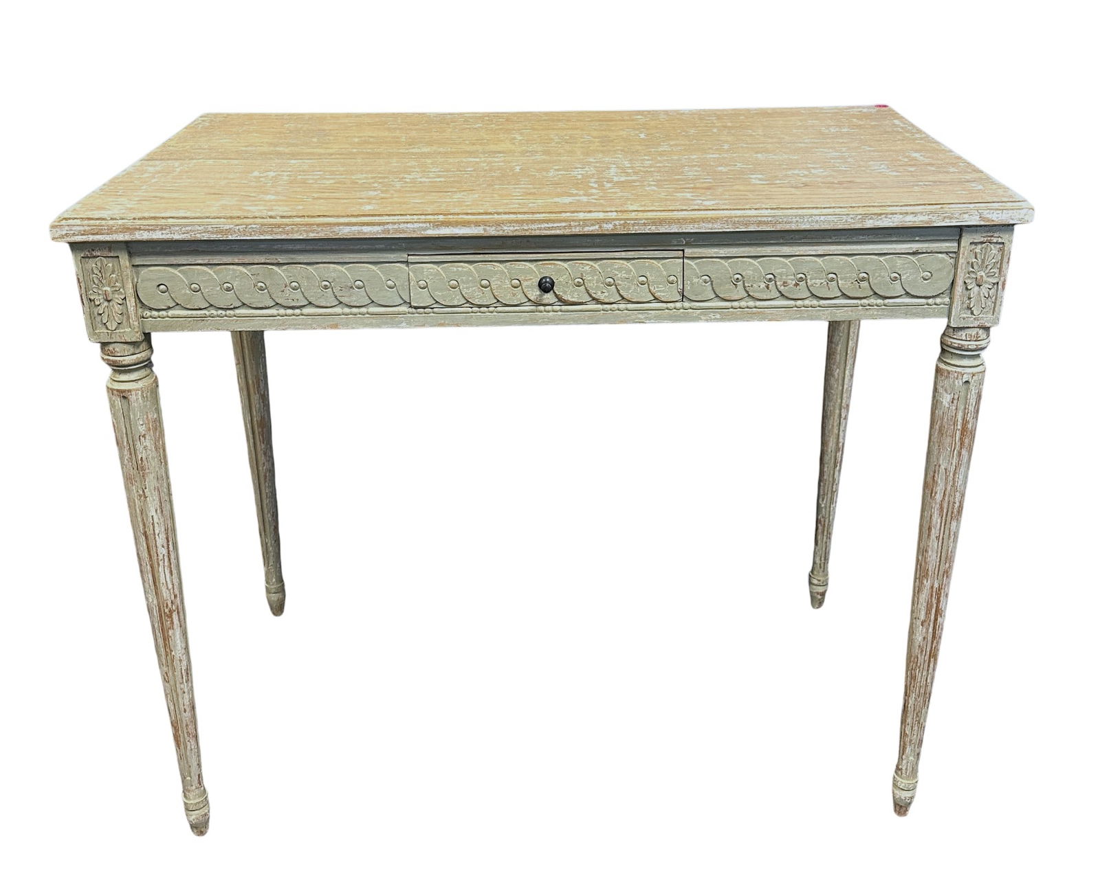 FRENCH LOUIS XVI STYLE WOOD WRITING TABLE (1 of 8)