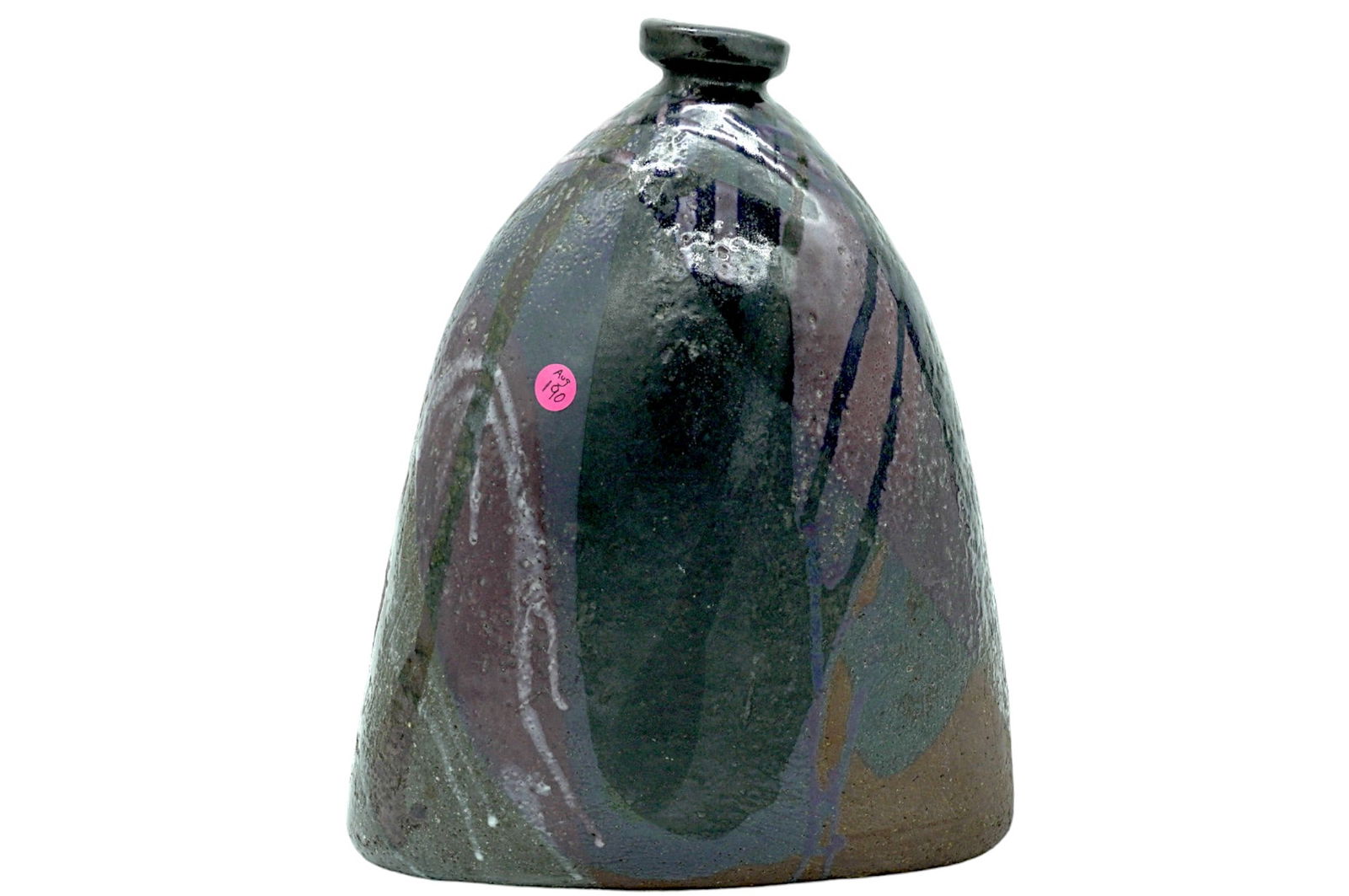 LARGE STUDIO POTTERY RAKU VESSEL (1 of 7)