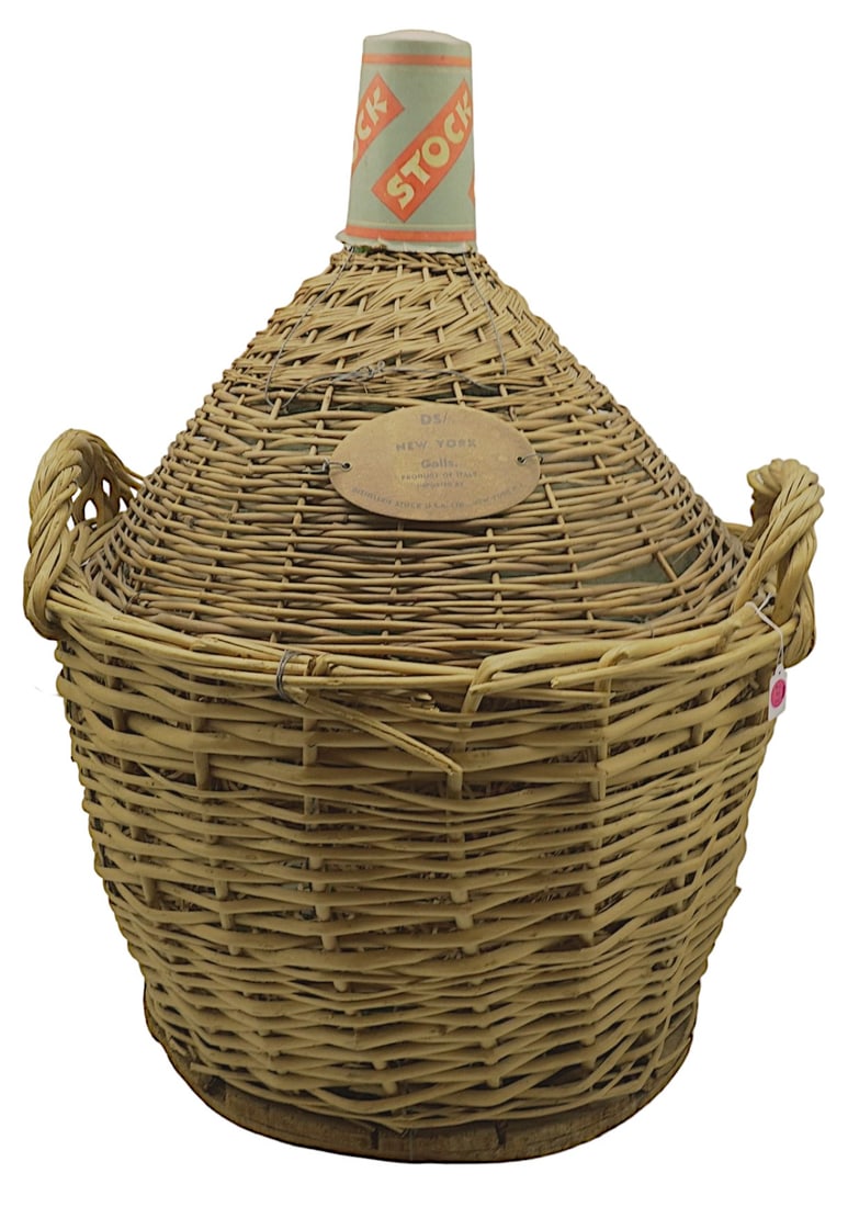 EXTRA LARGE VINTAGE WICKER ITALIAN DEMIJOHN (1 of 4)