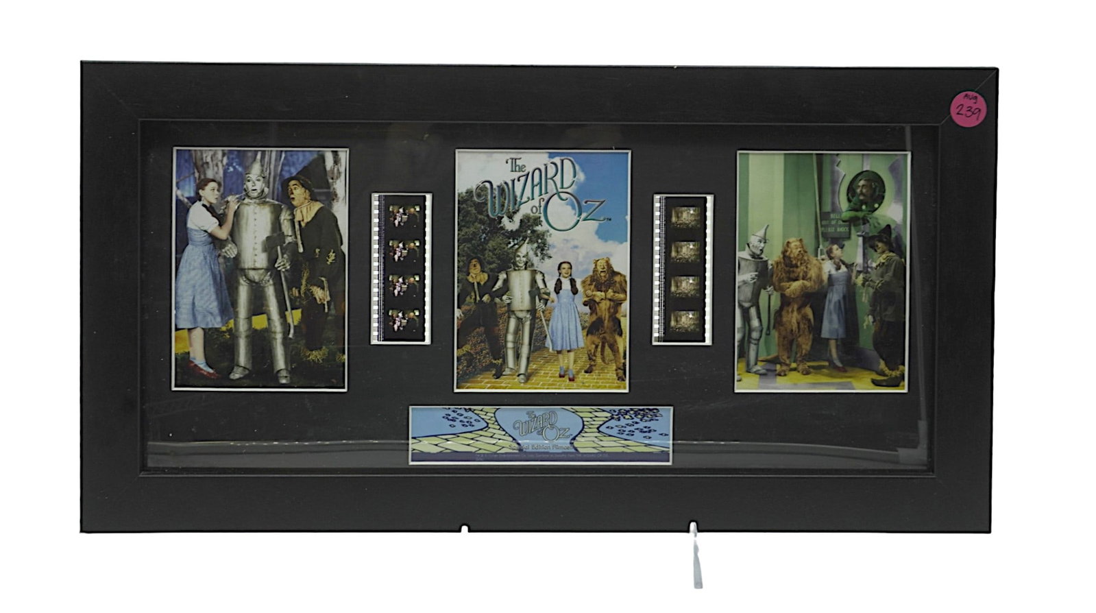 FRAMED SPECIAL EDITION "THE WIZARD OF OZ" FILM CELLS: Framed "The Wizard of Oz" Special Edition Film Cells. Comes with Certificate of Authenticity from original vendor. Measures 19" x 10", weighs 2 lbs.
