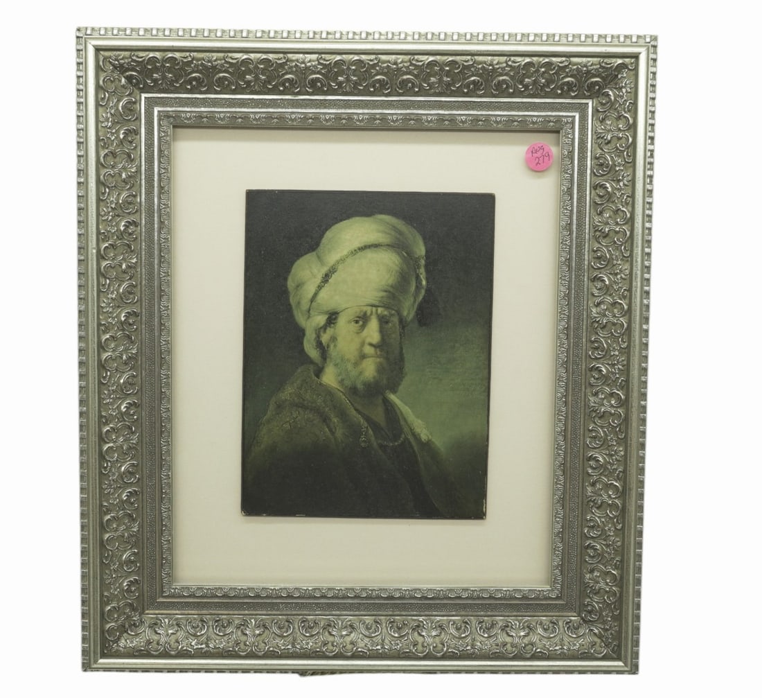 ANTIQUE REMBRANDT PRINT ON BOARD FRAMED (1 of 3)