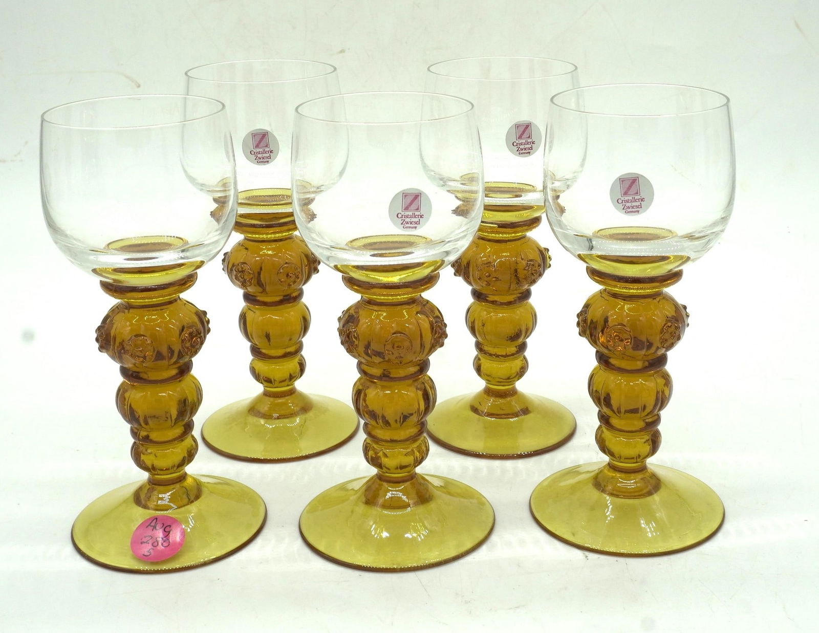 5 CRISTALLERIE ZWEIZEL GERMAN HOCK GLASSES (1 of 3)