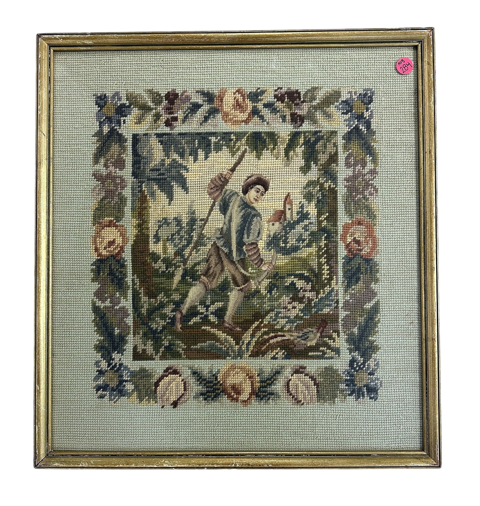 FRAMED NEEDLE/PETIT POINT ARTWORK (1 of 2)