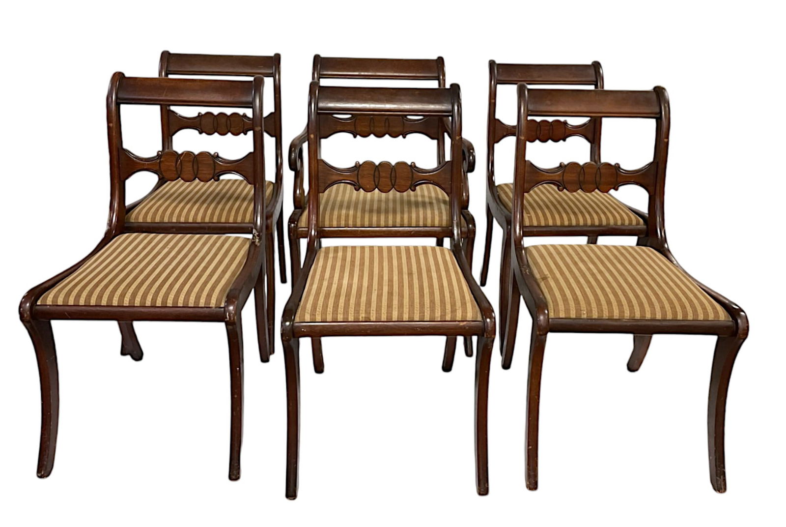 6 ANTIQUE MAHOGANY DINING CHAIRS (1 of 8)