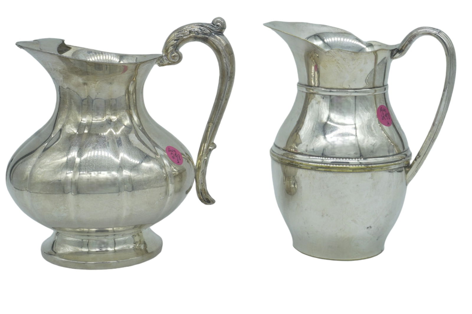 2 SILVER PLATE WATER JUGS / PITCHERS (1 of 5)