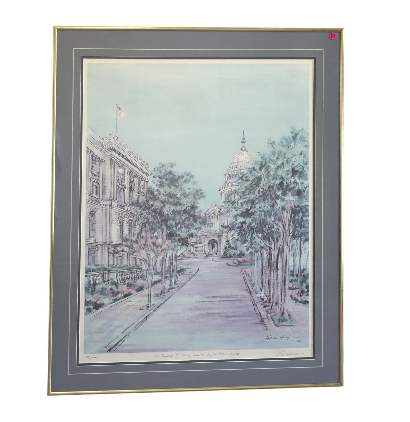 THE RUSSELL BUILDING & THE US CAPITOL LITHO (1 of 4)