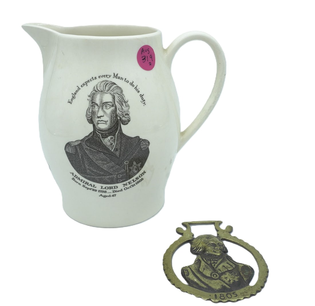 2 PC WEDGWOOD LORD NELSON & HORSE BRASS (1 of 5)