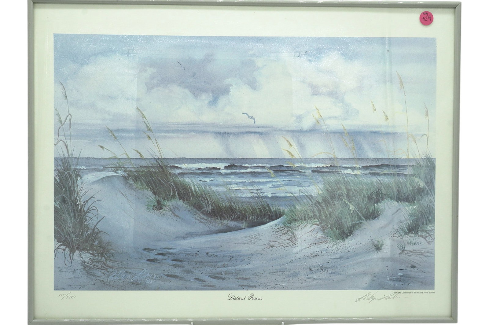 "DISTANT RAINS" BY L. WAYNE LOWDEN SIGNED AND NUMBERED PRINT: Signed "Distant Rains" by L. Wayne Lowden 111/500 Print in Frame. Measures 17" x 23", weighs 5 lb 13 oz.
