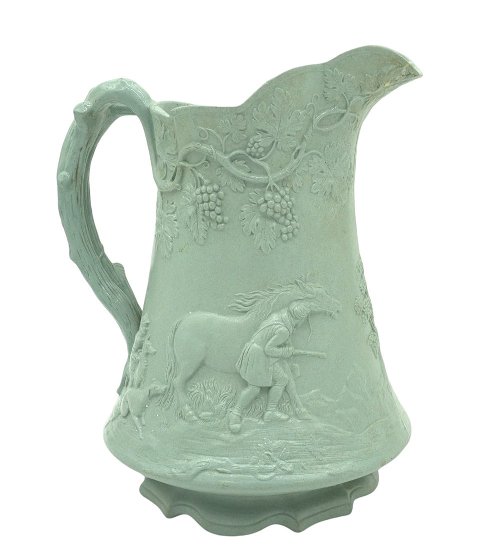 PARIAN SALT GLAZE POTTERY PITCHER (1 of 9)