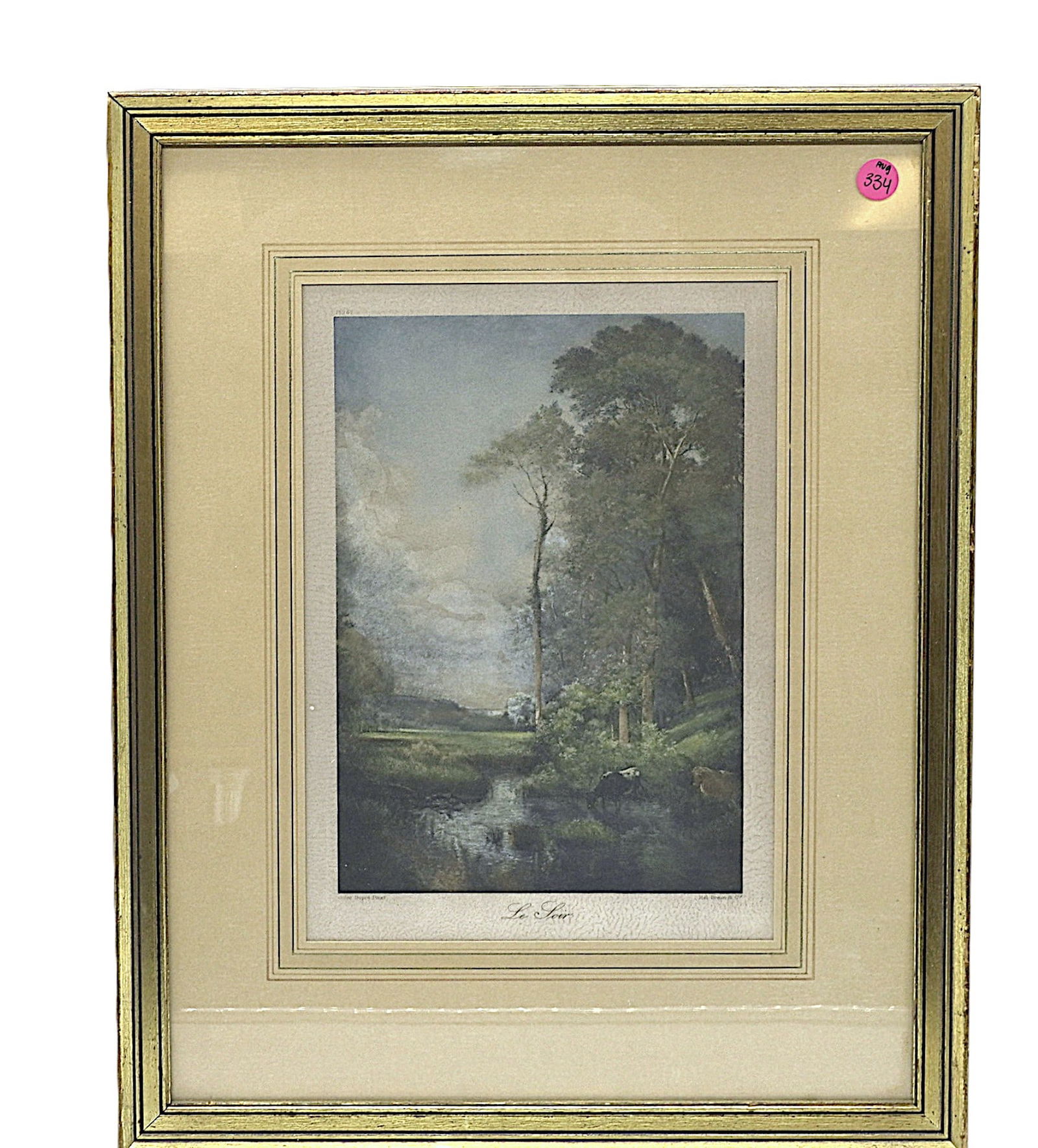 ETCHING "LE SOIR" BY JULES DUPRE PINX (1 of 3)