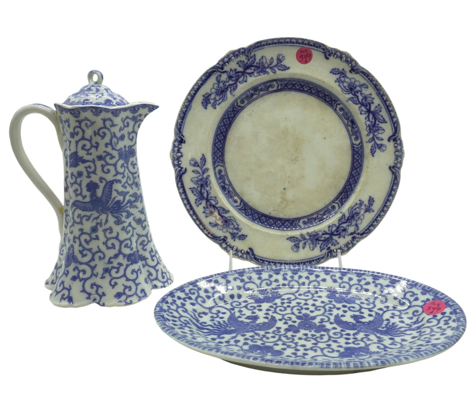 3 PC ANTIQUE / VINTAGE BLUE & WHITE (1 of 7)