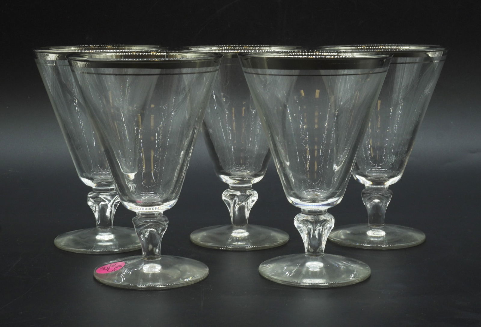 5 LIBBEY GLASS SATURN MCM 1955 WATER GOBLETS (1 of 4)