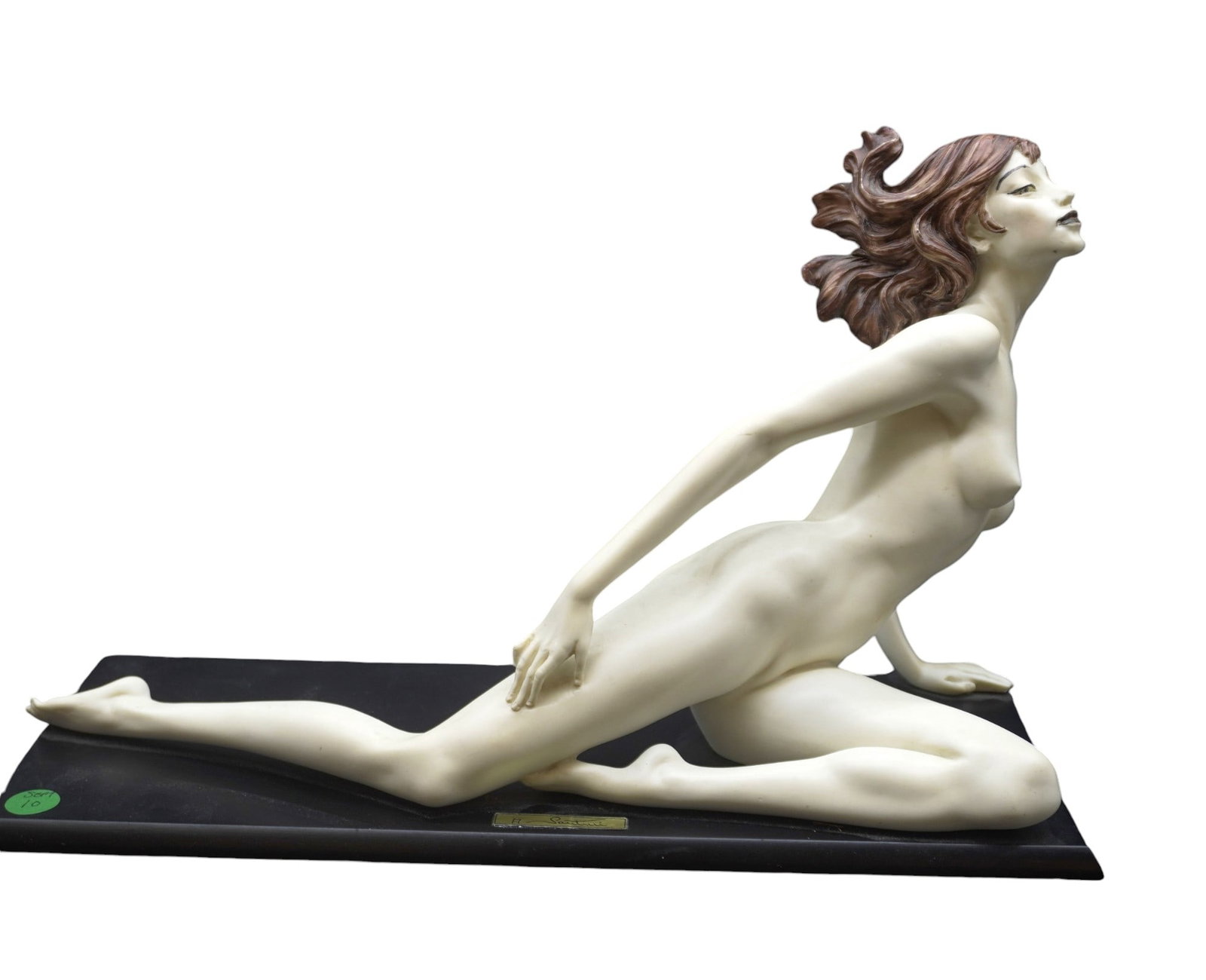 AMILCARE SANTINI (1910-1975) ART DECO STYLE NUDE: Amilcare Santini (Italian, 1910-1975) Art Deco Style Nude Sculpture, Made of a Alabaster, Marble and Resin Composition, a process Santini was instrumental in developing. Amilcare Santini passed away i