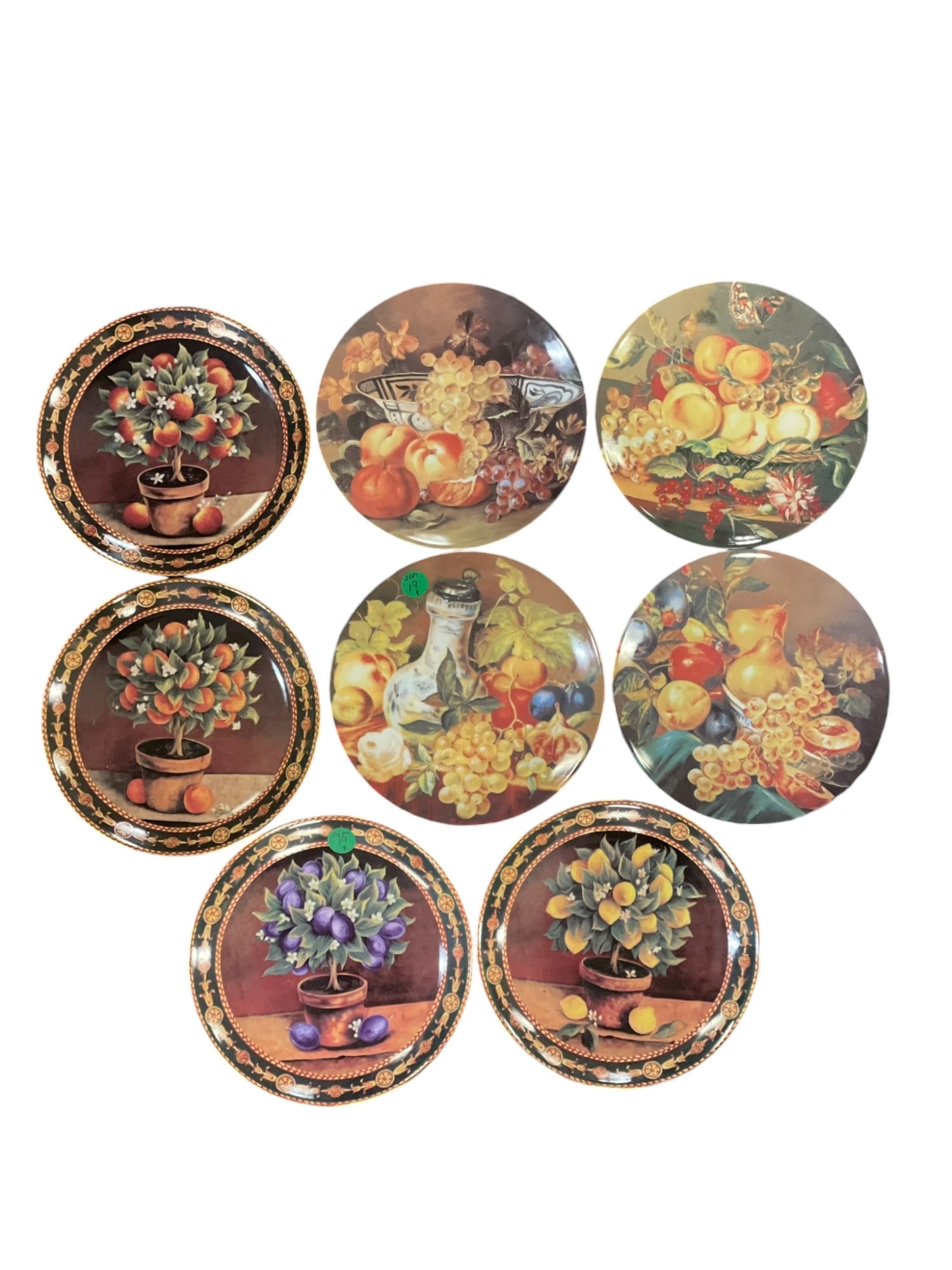 8 FRENCH LIMOGES PORCELAIN STILL LIFE FRUIT PLATES (1 of 6)