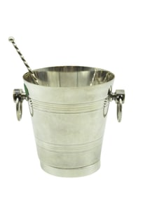 FRENCH MCM ICE BUCKET - ICE SPOON - TRIVET