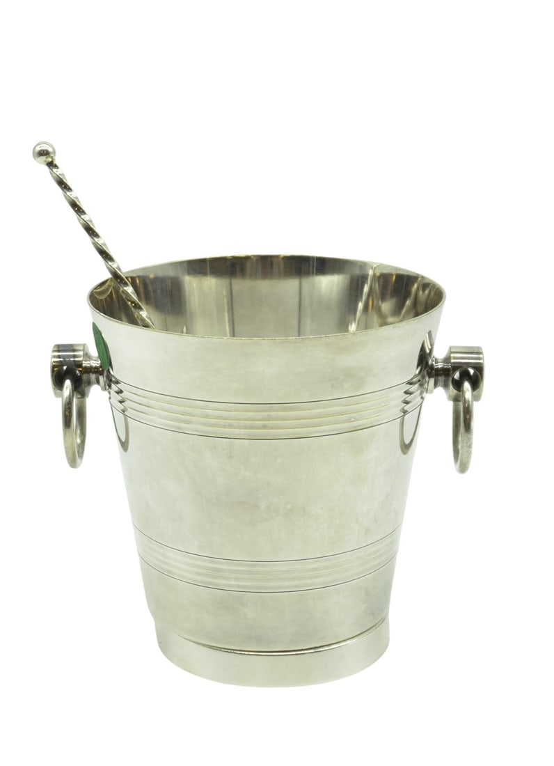 FRENCH MCM ICE BUCKET - ICE SPOON - TRIVET (1 of 3)