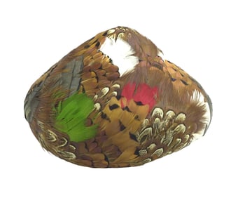 1940-50S PHEASANT FEATHER MUSHROOM BERET