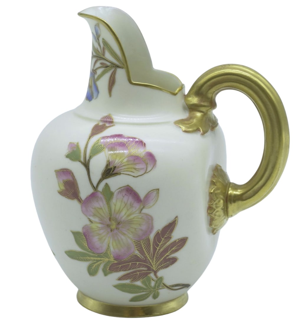 ANTIQUE 1877 ROYAL WORCESTER HAND PAINTED JUG (1 of 5)