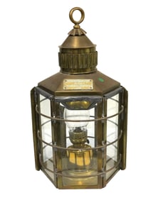 REPRODUCTION BRASS CLIPPER SHIP LANTERN